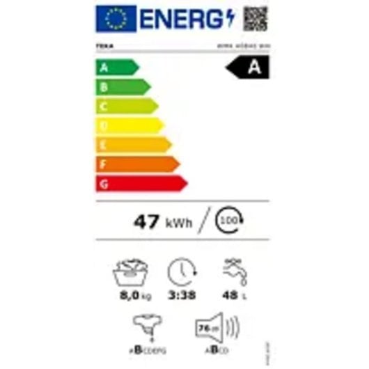 Lavadora Teka WMK 40840 8kg Carga Frontal 1400rpm A Blanca Motor Inverter Steam