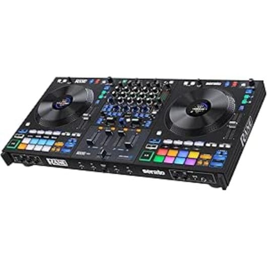 RANE FOUR Controlador DJ Profesional 4 Canales con Jog Wheels de Alta Resolución de 8.5" Negro