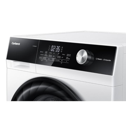 Corbero CLH9404MK Lave-linge à chargement frontal 9 kg 1400 tr/min A Blanc et noir Inverter Vapeur Commande tactile