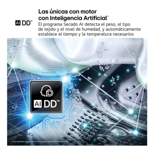 Secadora de condensación LG RH18U8AVCW 18 kg Clase energética D bomba de calor Wi-Fi Inverter XXL