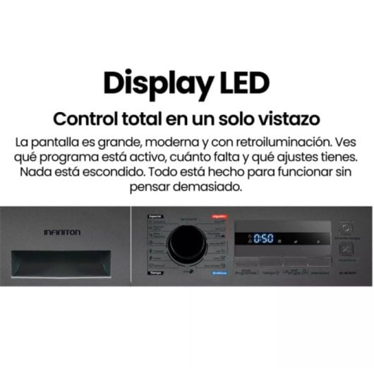 Secador de roupa Infiniton SD-BC8EDX 8 kg E Inox Dark Anti-Rugas Condensação