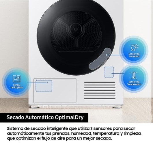 Secadora de bomba de calor Samsung DV90DB7845GEU3 9kg Clase energética A con AI Control y Wi-Fi