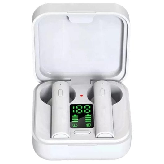 Auriculares Denver TWS-62 inalámbricos Bluetooth para llamadas y música con micrófono integrados blancos