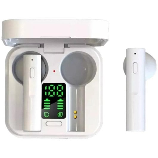 Auriculares Denver TWS-62 inalámbricos Bluetooth para llamadas y música con micrófono integrados blancos