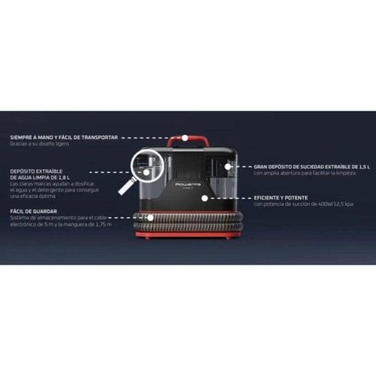 Polsterreiniger Staubsauger Rowenta Clean It IN5012 400W Autoreinigung 1,8L Zubehör