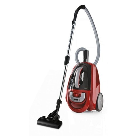 Aspirateur traîneau Nilfisk Meteor Deluxe 800 W, filtre HEPA 13, sans sac, rouge