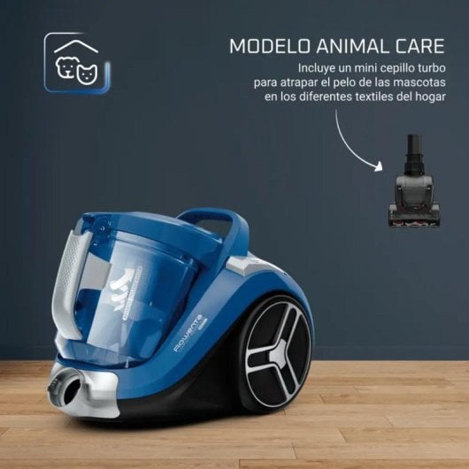 Aspirador ciclónico Rowenta Compact Power RO4881 550 W com depósito XXL de 2,5 L, filtro de espuma, mini turbo