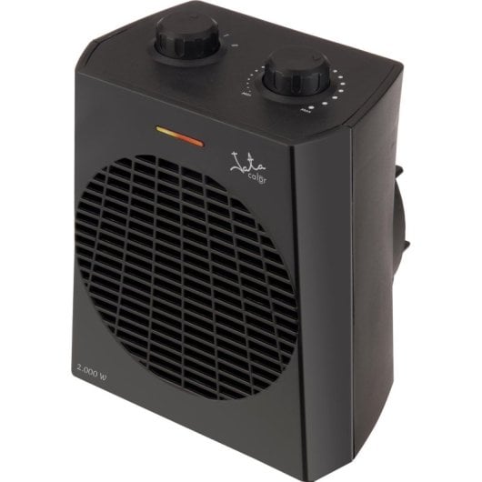 Aquecedor elétrico portátil Jata TV74 2000W, preto, termóstato de proteção anti-tombamento