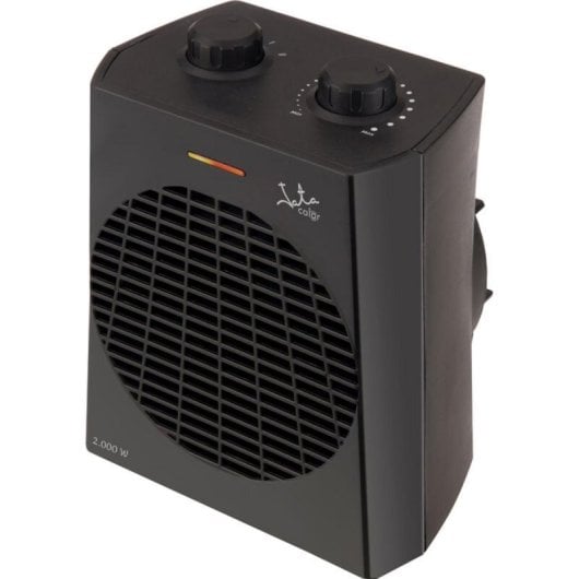 Aquecedor elétrico portátil Jata TV74 2000W, preto, termóstato de proteção anti-tombamento