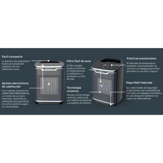 Aquecedor Cerâmico Rowenta SO9360 2000W Compacto Silencioso