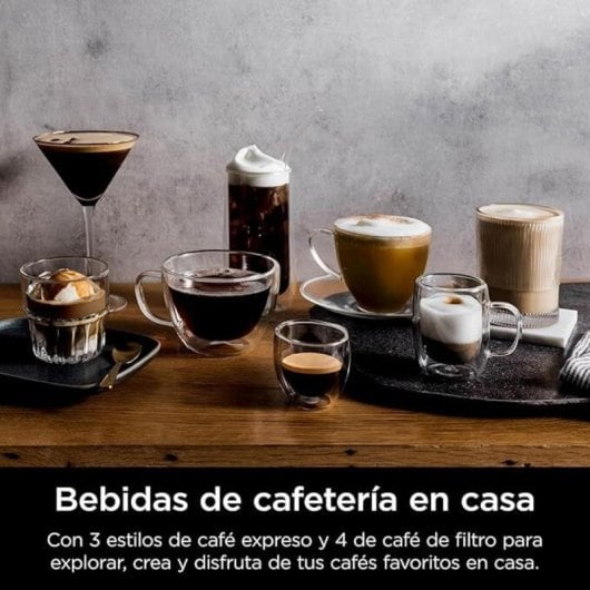 Máquina de café semiautomática Ninja ES601EU 2L 9 bar com moinho e espumador