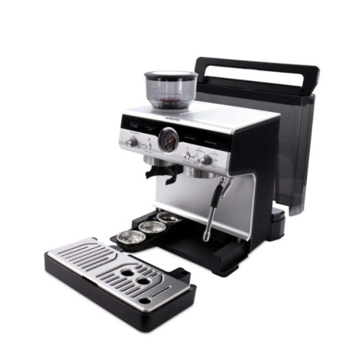 Krups Precision XP801T10 Espressomaschine, 3 l, 15 bar, integriertes Mahlwerk, Dampflanze