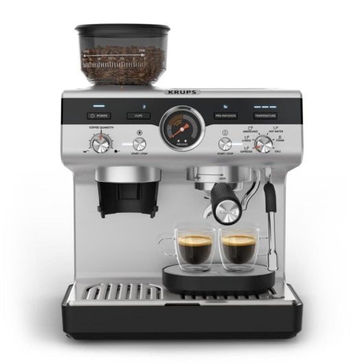 Cafetera Espresso Krups Precision XP801T10 3 L 15 bares molinillo integrado vaporizador