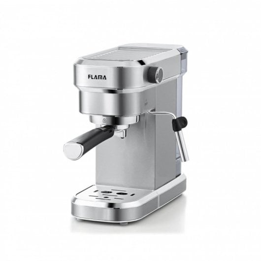 Macchina per caffè espresso Flama 1256FL 1,2 L 20 bar in acciaio inox con montalatte