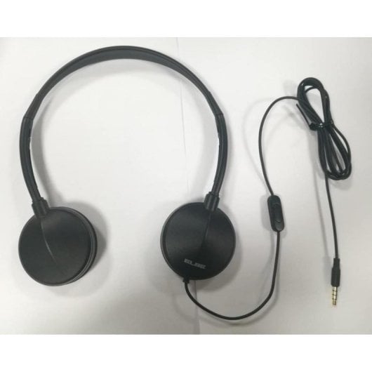 Auriculares Elbe AU789CC con cable, conexión alámbrica para llamadas y música, diadema negra