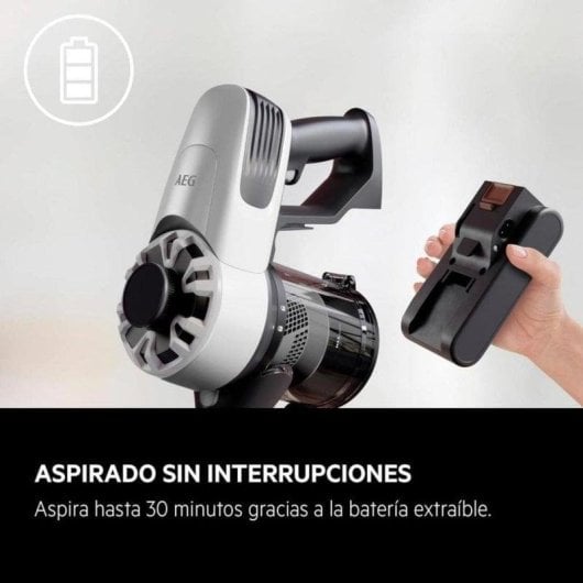 Aspirador sem Fio AEG AP31CB18IW 18V 30min Ultraleve Filtros Laváveis 0.5L