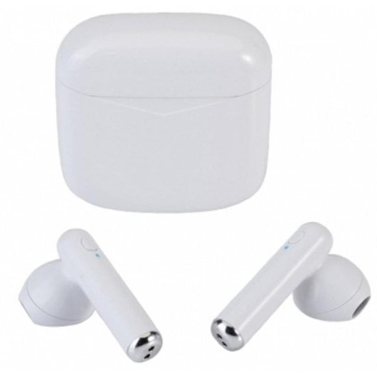 Auriculares Innova AUR25 inalámbricos Bluetooth True Wireless para deporte con micrófono blancos