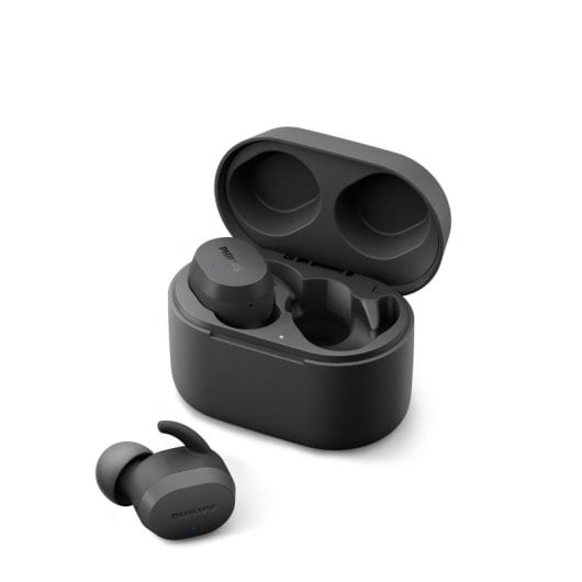 Auriculares Philips TAT3216BK/00 inalámbricos Bluetooth para llamadas y música, resistentes al agua IPX5, con carga rápi