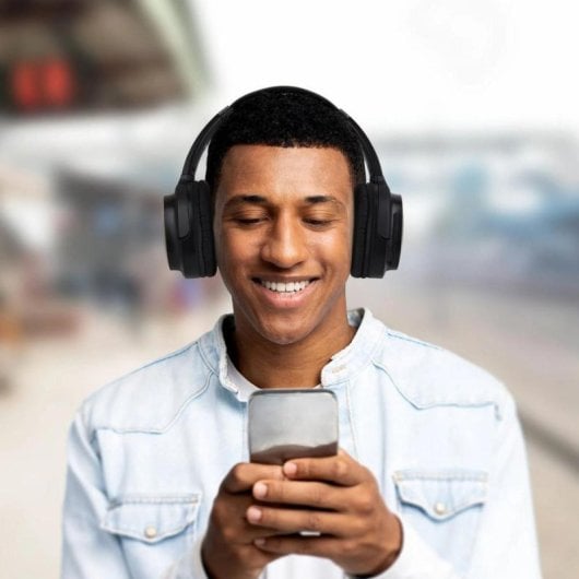 Casque Bluetooth sans fil/filaire Denver BTN-210B avec microphone antibruit actif, noir