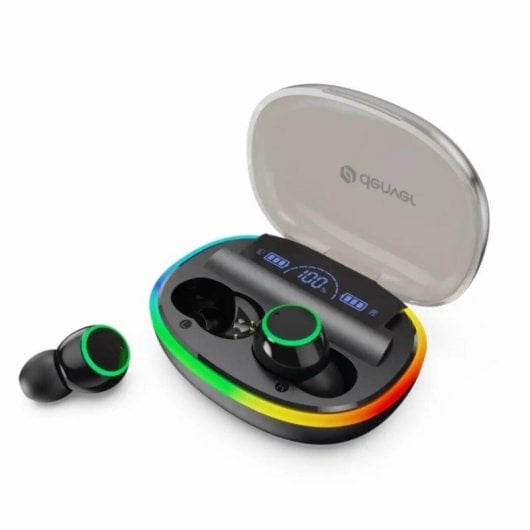 Denver BTH-235B Kabelloser Bluetooth-Kopfhörer für Anrufe und Musik mit integriertem Mikrofon, Schwarz