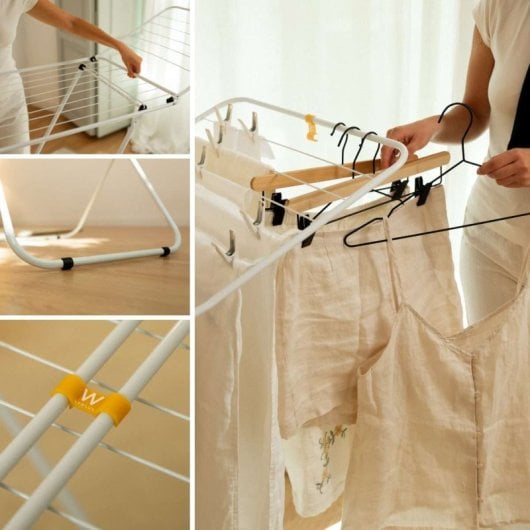 Newlux Stand V20 Tendedero Plegable Blancoblanco