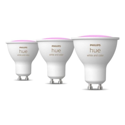 Lâmpada inteligente Philips Hue White and Color ambiance GU10 4,2W Bluetooth/Zigbee pacote 3