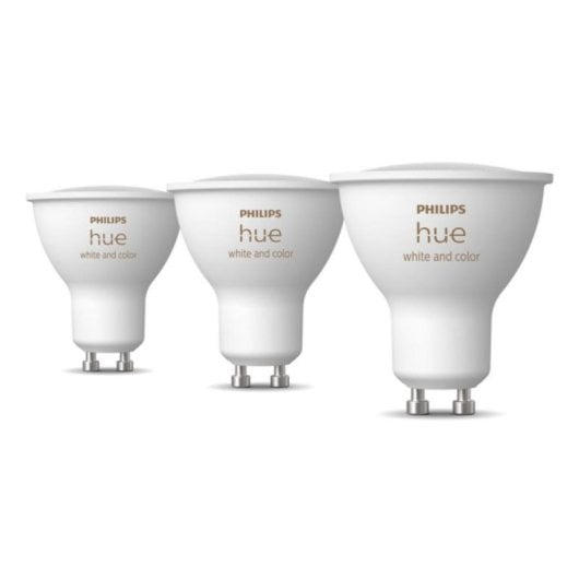 Lâmpada inteligente Philips Hue White and Color ambiance GU10 4,2W Bluetooth/Zigbee pacote 3