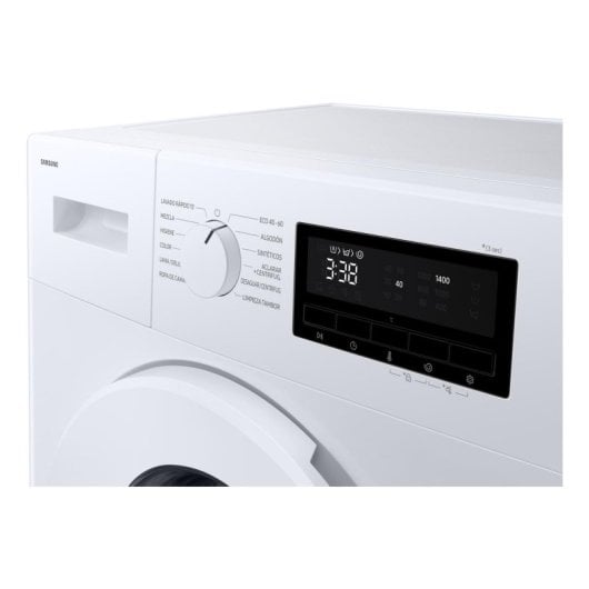 Máquina de Lavar Roupa Samsung WW80FG3M05TWEC 8kg Carregamento Frontal 1400rpm Classe A Branco Inverter Wi-Fi