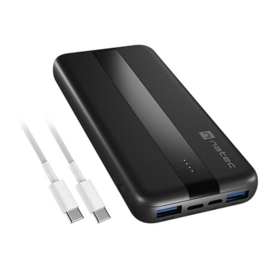 Powerbank NATEC Trevi Slim Q V2 10000 mAh Polímero de litio Power Delivery Quick Charge Negro