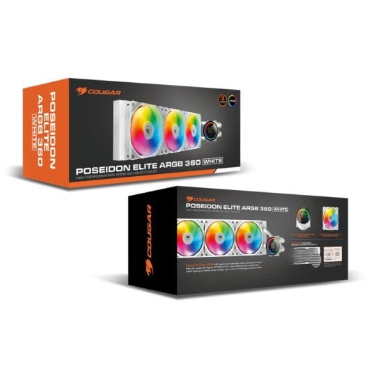 Refrigeración Líquida Cougar CGR-PSDELRGB-W-360 360mm 3 Ventiladores RGB Blanco