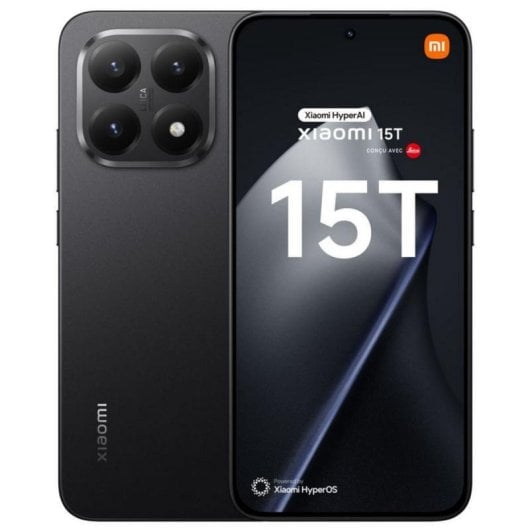 Smartphone Xiaomi 15T 12GB 256GB 6.83" AMOLED 5G Dual SIM Cámara Leica 50MP Android 16 Negro