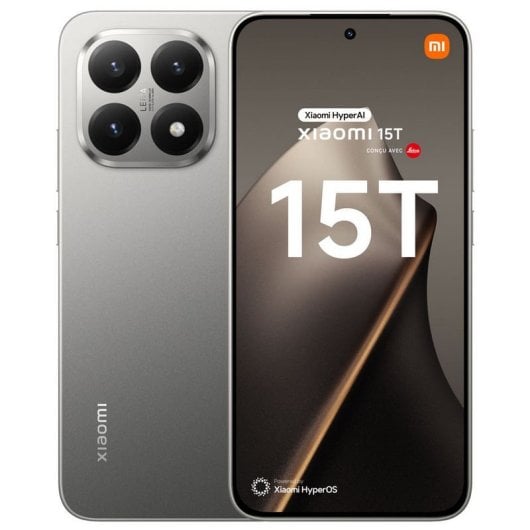 Smartphone Xiaomi 15T 12GB 256GB 6.83" AMOLED 5G Dual SIM Cámara Leica 50MP Android 16 Gris