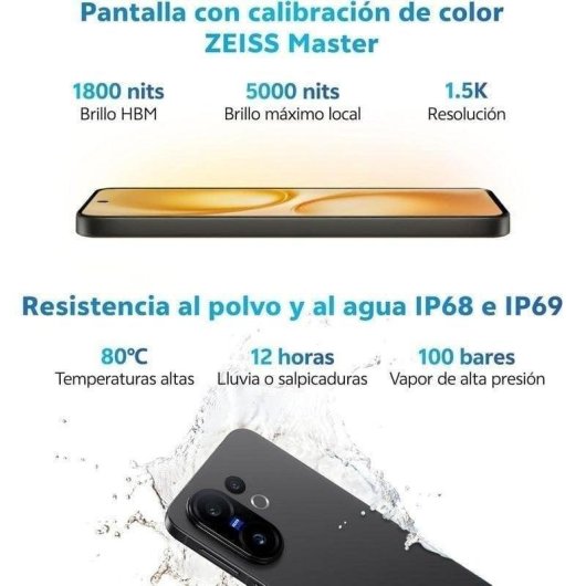 Vivo X200 FE 5G 12GB 6.31" 512GB Negro triple cámara