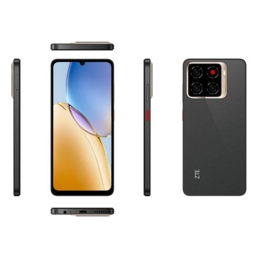 Smartphone ZTE Blade A56 4GB 64GB 6.75" 90Hz Triple Kamera 5000mAh Schwarz