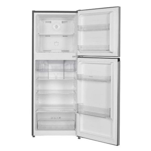 Frigorífico combinado No Frost 142,5cm 197L E Inox iluminação LED e portas reversíveis