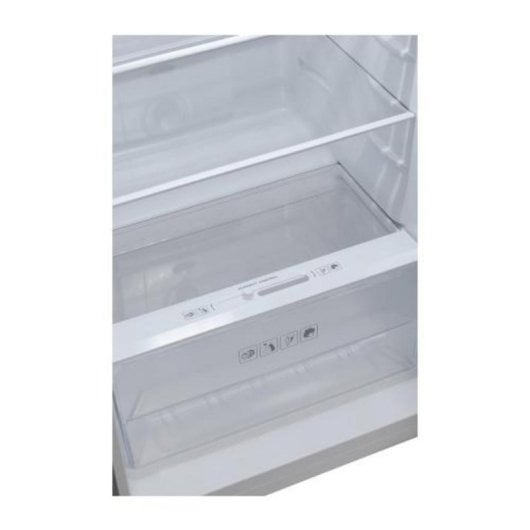 Frigorífico combinado No Frost 142,5cm 197L E Inox iluminação LED e portas reversíveis