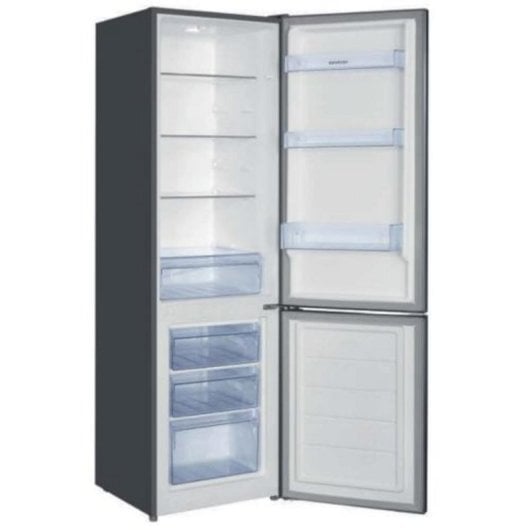 Frigorífico Integrable 2 Puertas 180cm 262L E Gris LED Alarma Puerta Abierta