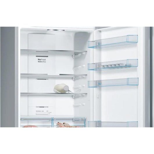 Frigorifero Bosch Combi No Frost 203cm 438L D Inox EasyAccess LED Allarme porta
