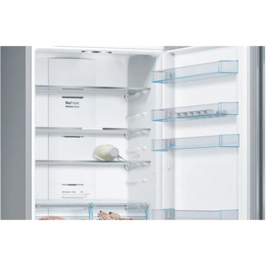 Frigorífico Bosch Combi No Frost 203cm 438L D Inox LED VitaFresh EasyAccess