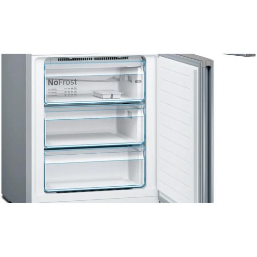 Frigorífico Bosch Combi No Frost 203cm 438L D Inox LED VitaFresh EasyAccess
