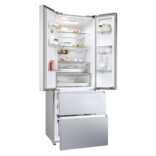 Frigorífico Haier 4 puertas 2006mm 477L E Plata No Frost Dispensador de agua MyZone