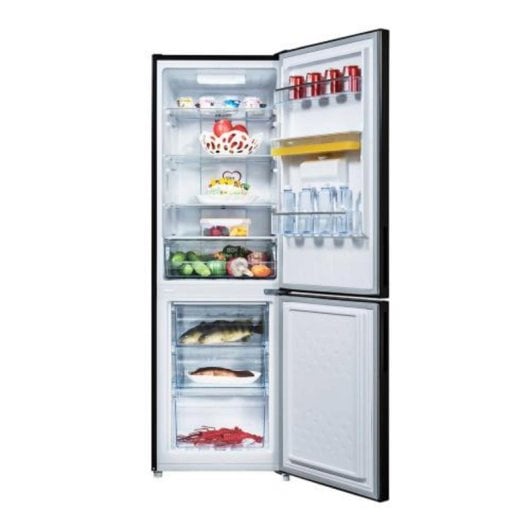 Frigorífico Combinado No Frost 170 cm 231L E Inox Escuro Dispensador de Água Display LED