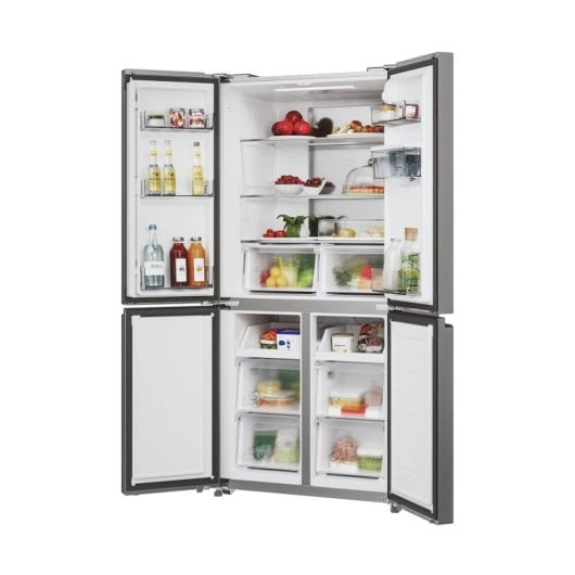 Frigorífico Candy Puerta francesa 181,5cm 463L E Plata No Frost Display Agua