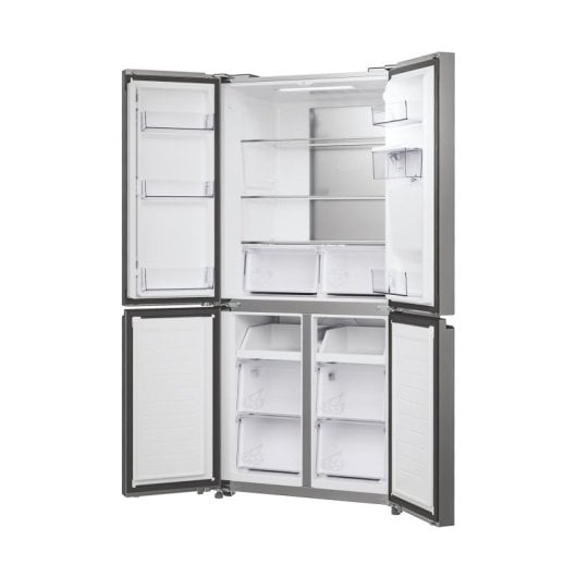 Frigorífico Candy Puerta francesa 181,5cm 463L E Plata No Frost Display Agua