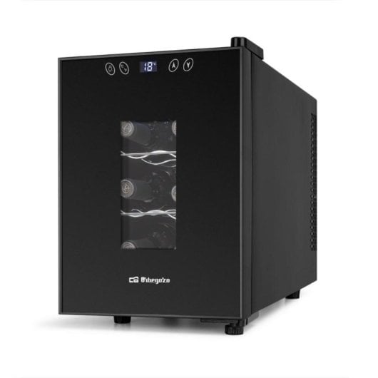 Vinoteca Orbegozo VT 630 17L 6 Botellas Display LCD Control Táctil Clase G Libre Instalación Negra