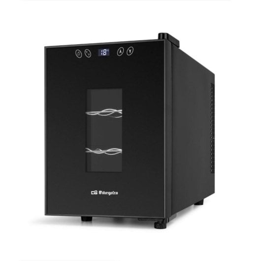 Vinoteca Orbegozo VT 630 17L 6 Botellas Display LCD Control Táctil Clase G Libre Instalación Negra