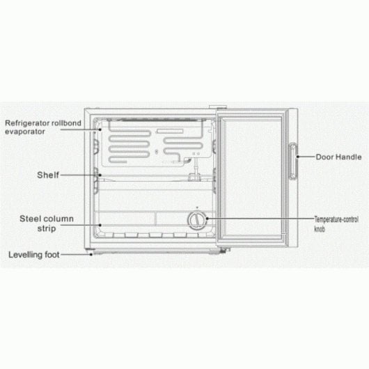 Frigorífico Corbero Mini Bar 495mm 44L F Negro Puerta Reversible Bajo Ruido