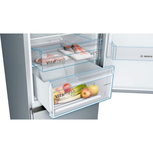Frigorífico Bosch Combi No frost 186 cm 326 L E Inox Display y VitaFresh