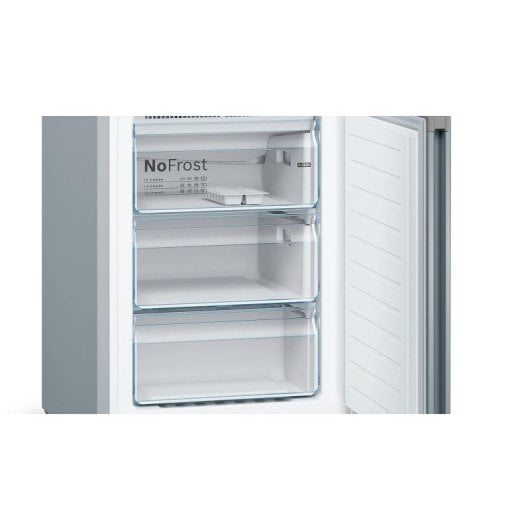 Frigorífico Bosch Combi No frost 186 cm 326 L E Inox Display y VitaFresh
