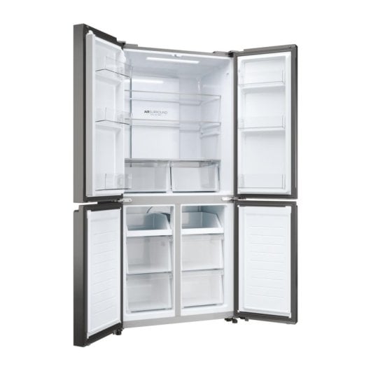 Frigorífico Haier Multipuerta No Frost 181 cm 467L E Inox oscuro 4 puertas Air Surround